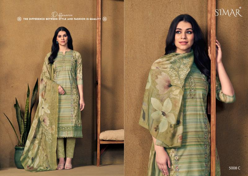 Glossy Simar Bani 5008A to 5008D Catalog simple cotton salwar suits design latest