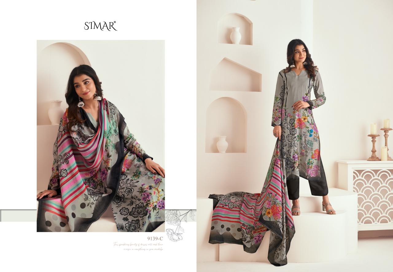 Glossy Simar Chhavi 9139A to 9139D Catalog Salwar suit design catalogue