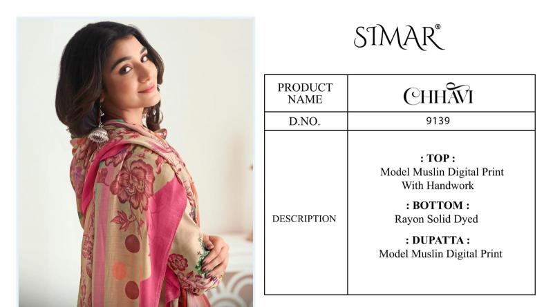 Glossy Simar Chhavi 9139A to 9139D Catalog Salwar suit design catalogue