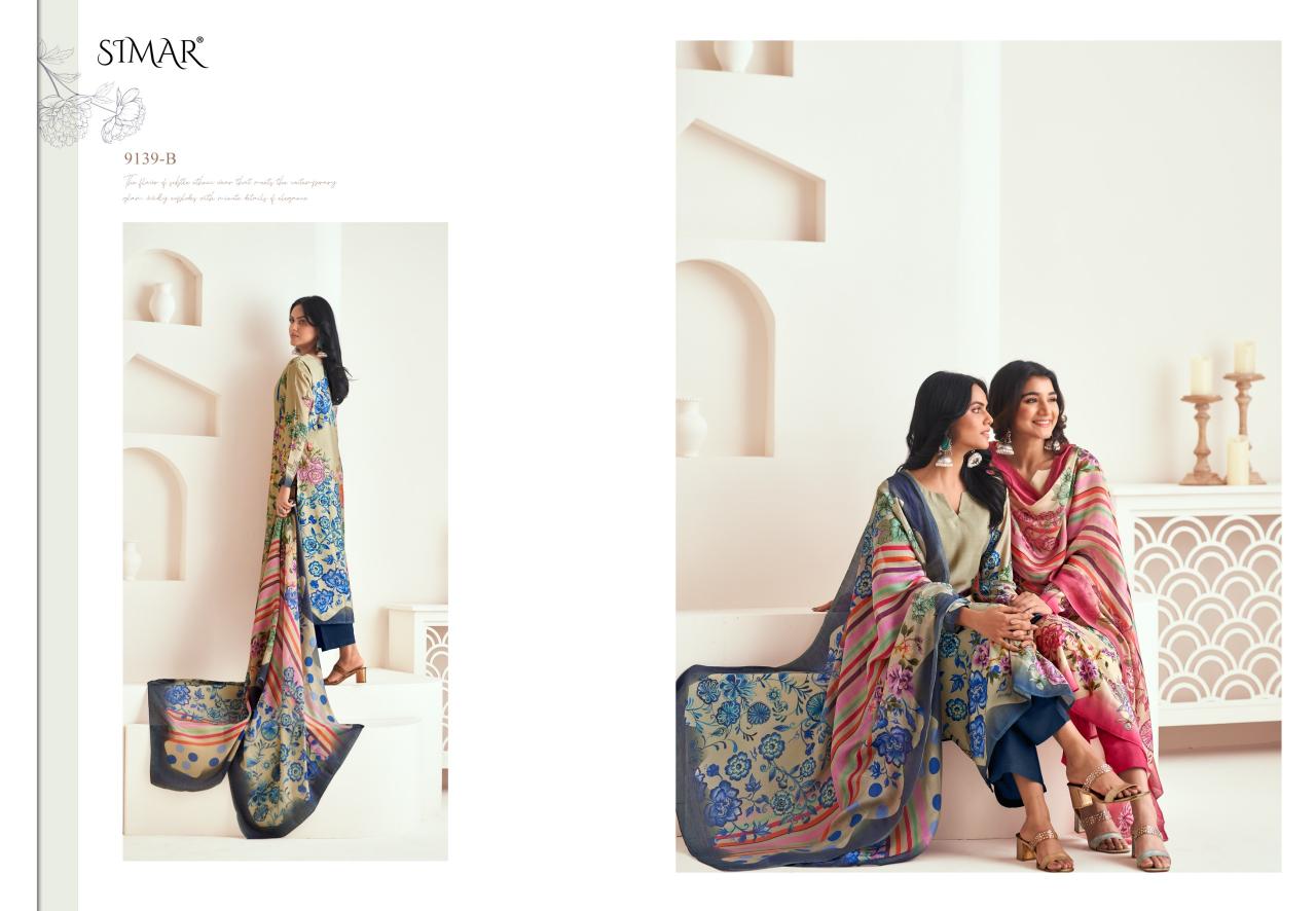 Glossy Simar Chhavi 9139A to 9139D Catalog Salwar suit design catalogue