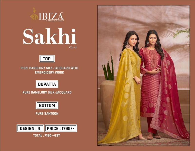 Ibiza Sakhi Vol 8 Catalog bangalore silk salwar suit