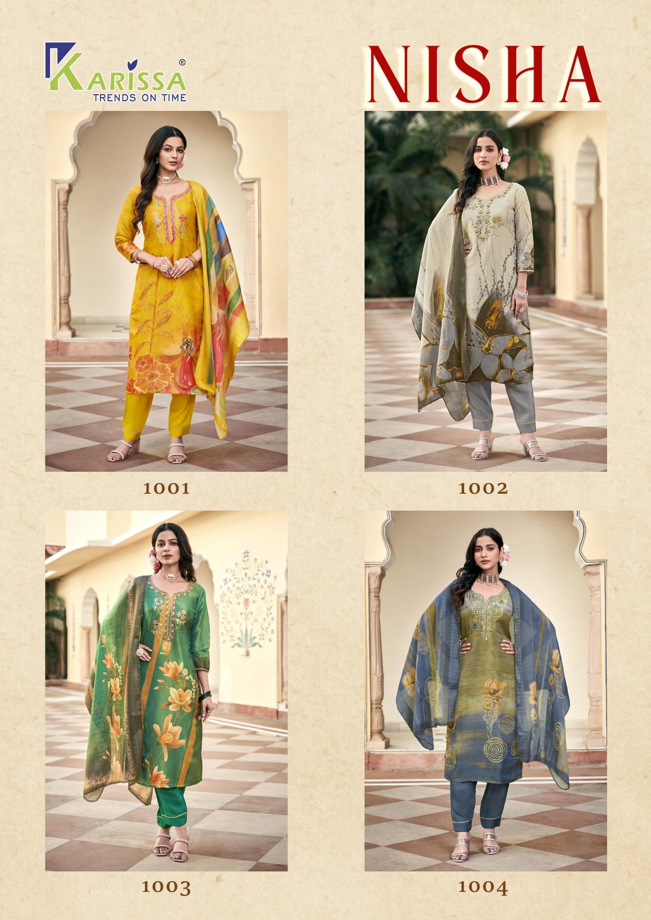 Karissa Nisha Catalog Viscose Digital Printed kurti sets for women under 1500