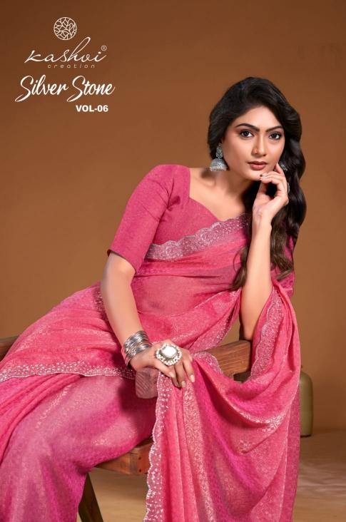 Kashvi Silver Stone Vol 6 Catalog designer fancy sarees online india