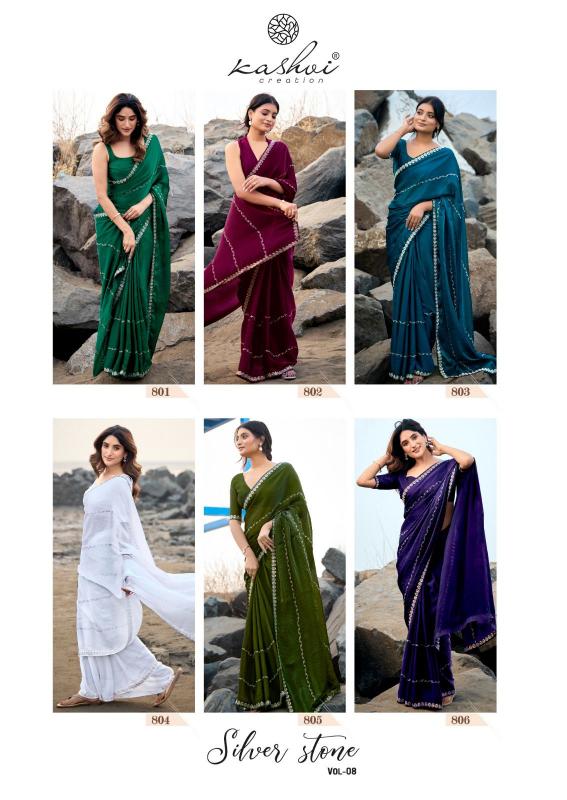 Kashvi Silver Stone Vol 8 Catalog total population in in india wearing sarees