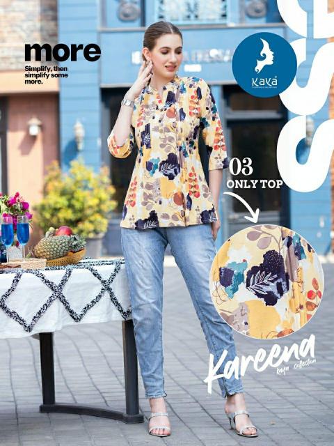 Kaya Kareena catalog Cotton Printed Short Top
