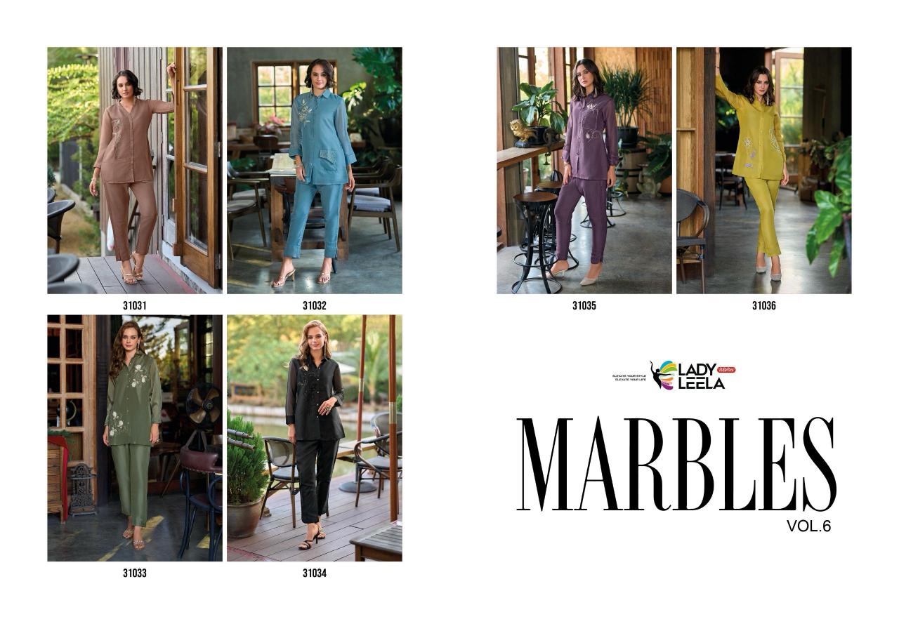 Lady Leela Marbles Vol 6 Catalog co ord sets wholesale delhi
