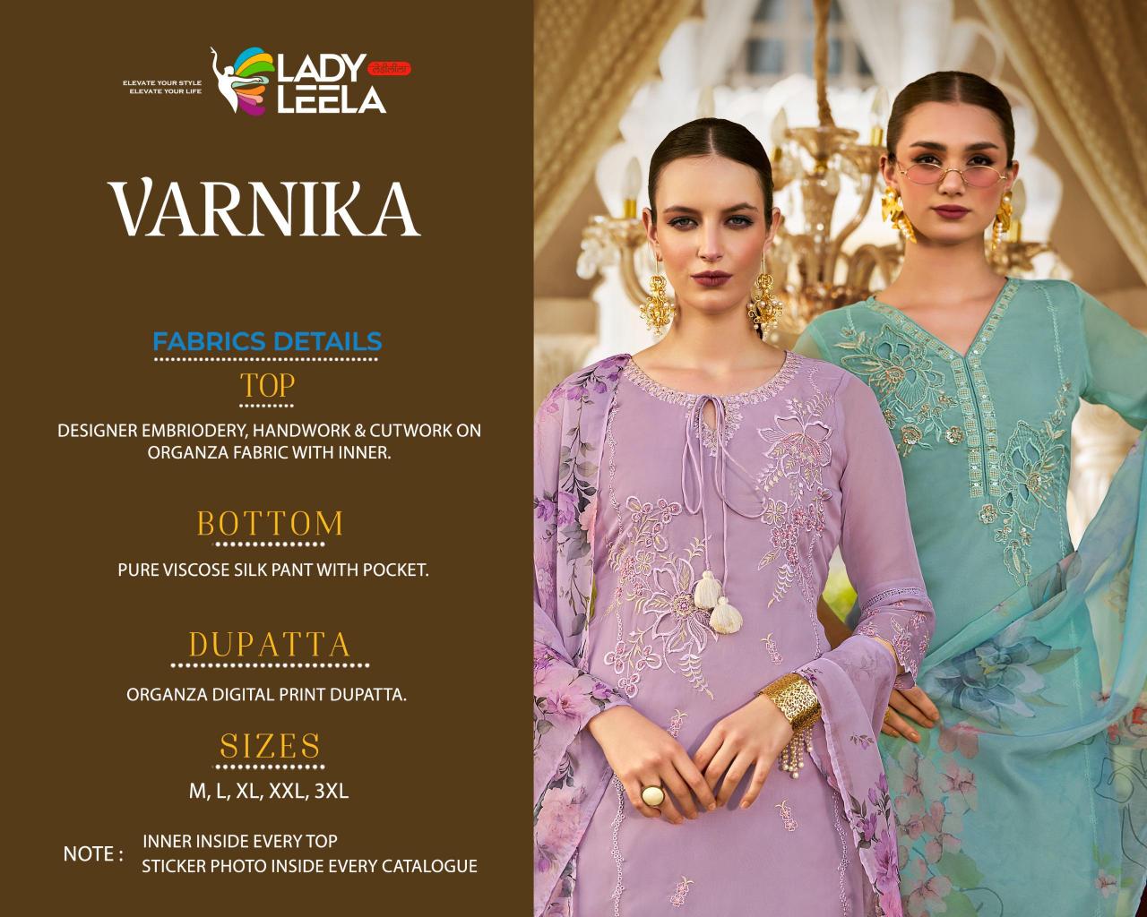Lady Leela Varnika Catalog embroidered kurti catalogue