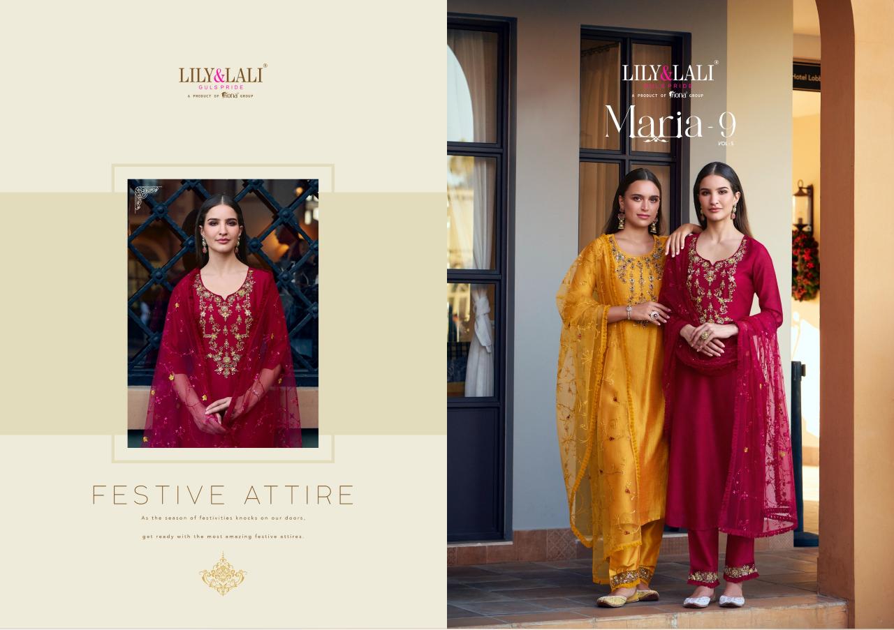 Lily & Lali Maria 9 Vol 5 Catalog latest kurti neck designs catalogue