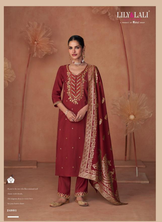 Lily & Lali Shiny Catalog trendy designer kurta pant set
