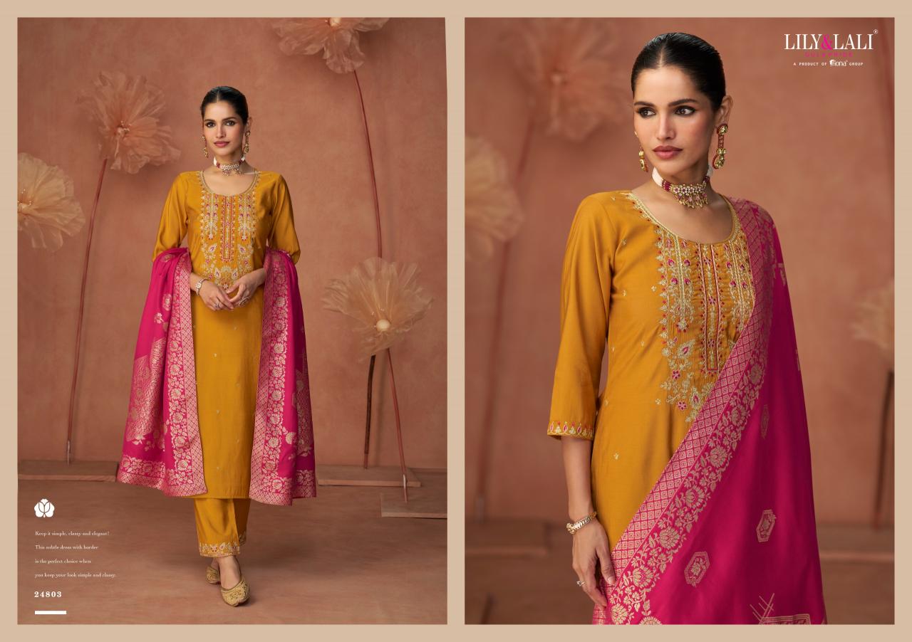 Lily & Lali Shiny Catalog trendy designer kurta pant set