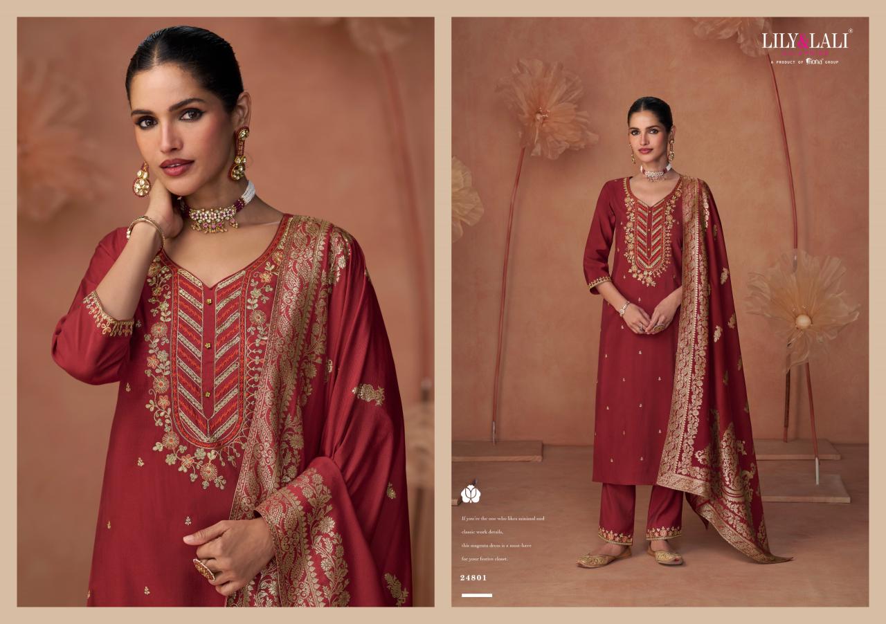 Lily & Lali Shiny Catalog trendy designer kurta pant set