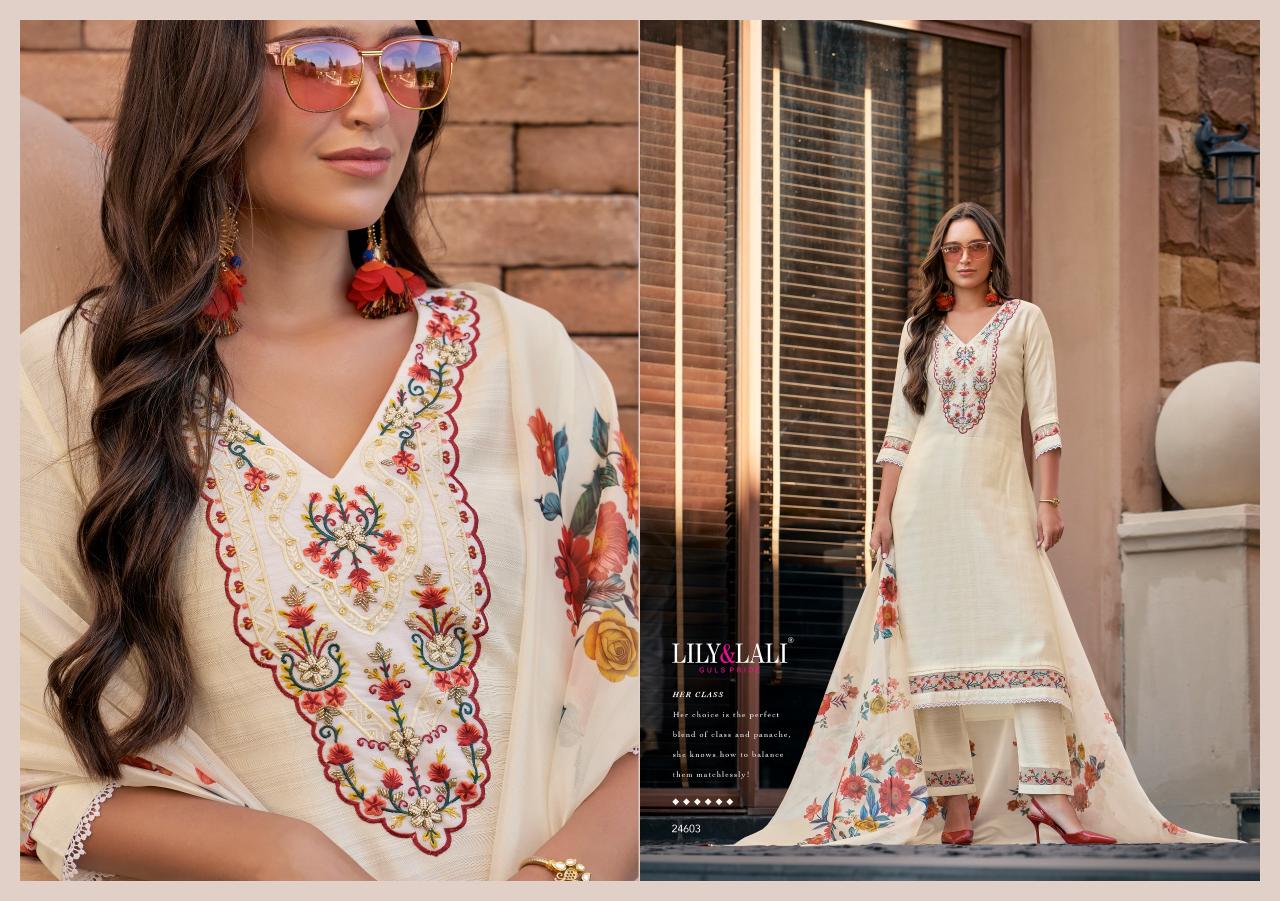 Lily & Lali Srivalli Vol 2 catalogue boat neck front and back kurti design 
