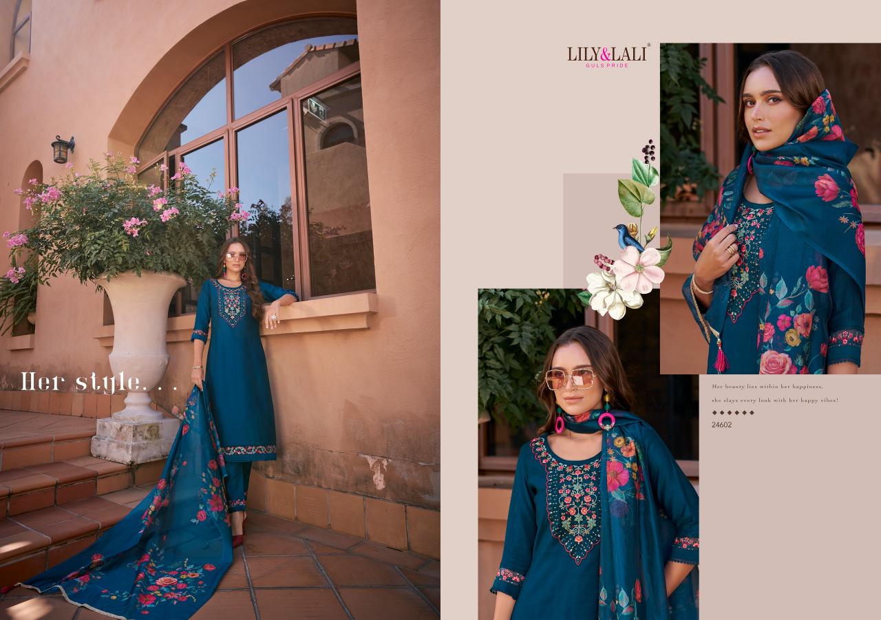 Lily & Lali Srivalli Vol 2 catalogue boat neck front and back kurti design 