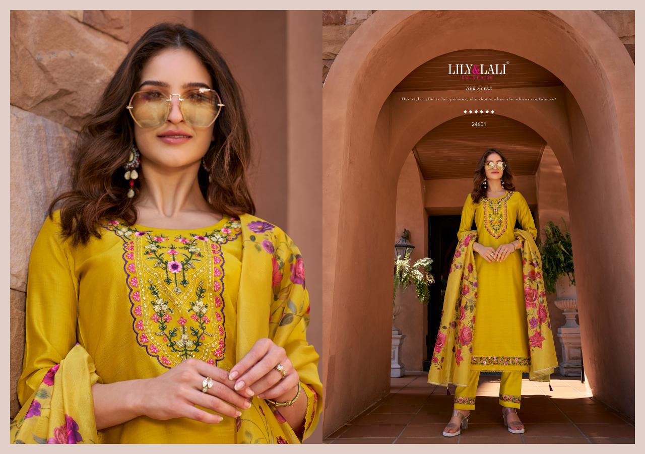 Lily & Lali Srivalli Vol 2 catalogue boat neck front and back kurti design 