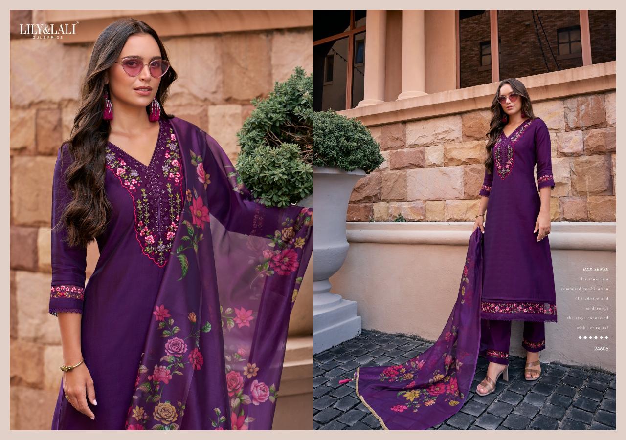 Lily & Lali Srivalli Vol 2 catalogue boat neck front and back kurti design 