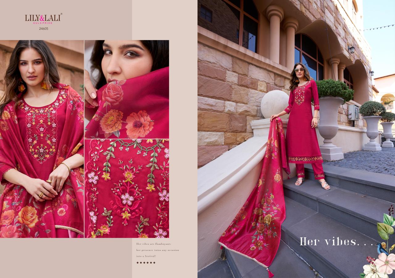 Lily & Lali Srivalli Vol 2 catalogue boat neck front and back kurti design 