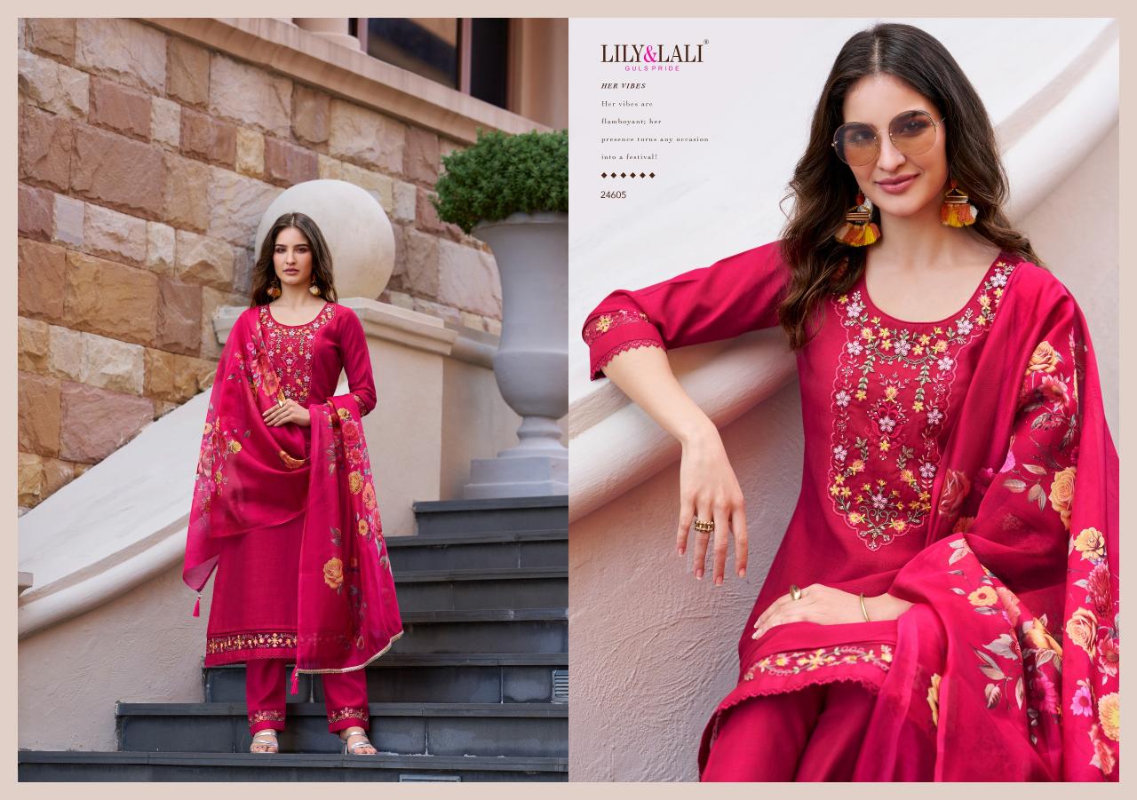 Lily & Lali Srivalli Vol 2 catalogue boat neck front and back kurti design 