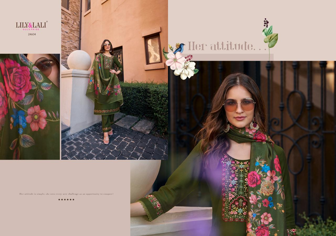 Lily & Lali Srivalli Vol 2 catalogue boat neck front and back kurti design 