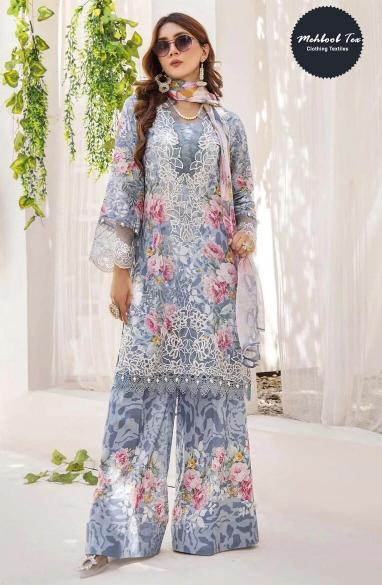 Mehboob Tex 1525 And 1531 Catalog Chiffon Dupatta pakistani suits neck