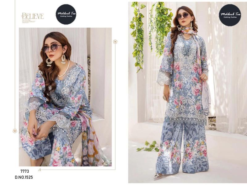Mehboob Tex 1525 And 1531 Catalog Chiffon Dupatta pakistani suits neck