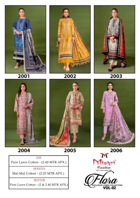 Mishri Flora Vol-02 - Karachi Dress Material  - Wholesale Catalog