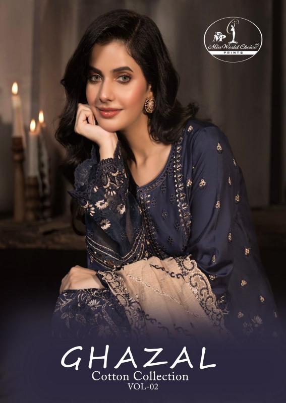Miss World Ghazal Vol-02 – Karachi Dress Material - Wholesale Catalog