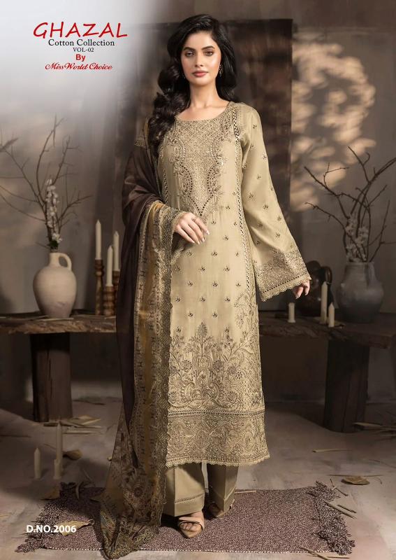 Miss World Ghazal Vol-02 – Karachi Dress Material - Wholesale Catalog