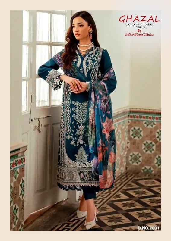 Miss World Ghazal Vol-02 – Karachi Dress Material - Wholesale Catalog