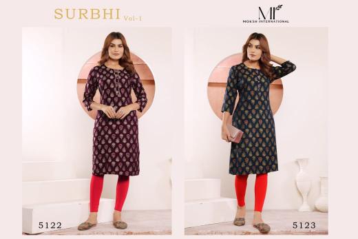 Moksh International Surbhi Vol 1 catalogue kurti manufacturers in ahmedabad