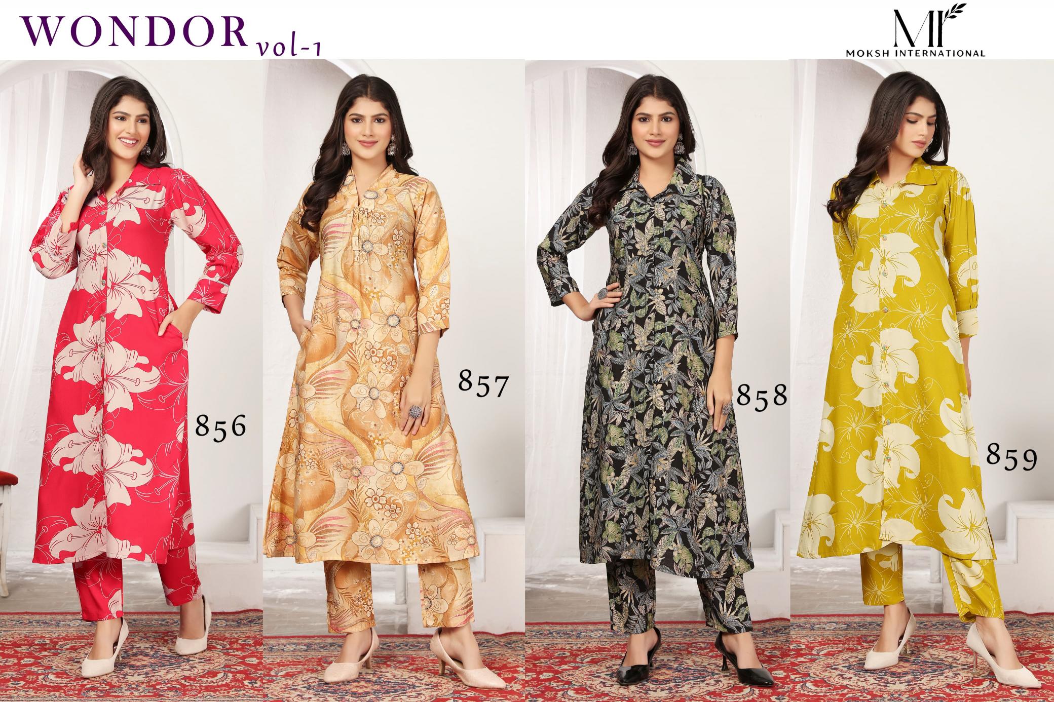 Moksh International Wondor Vol 1 Catalog Fancy Western Co Ord Set