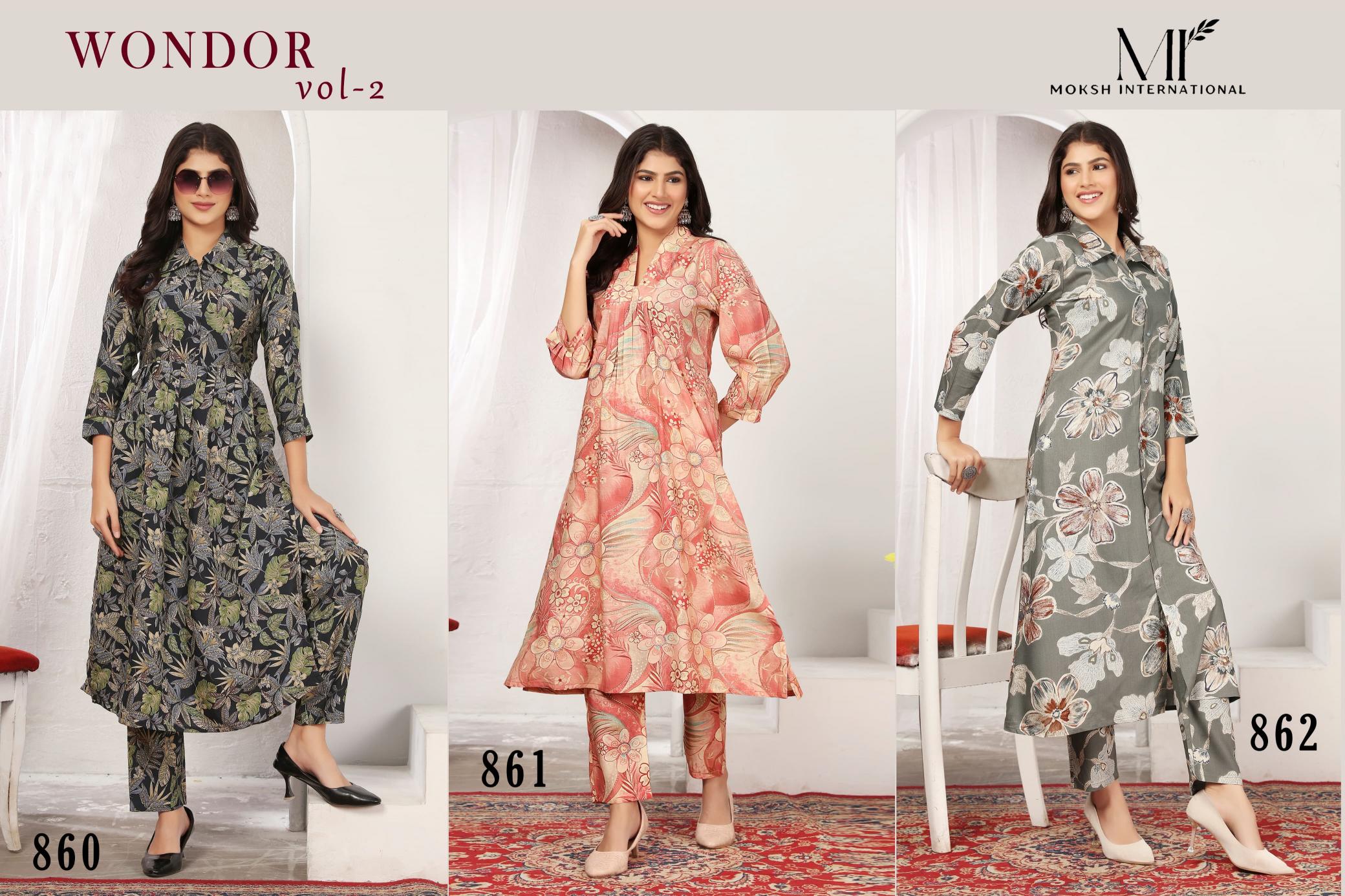 Moksh International Wondor Vol 2 Catalog Fancy Western Co Ord Set