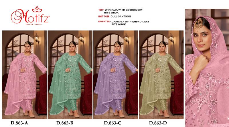 Motifz 863 Catalog pakistani suits in textiledeals