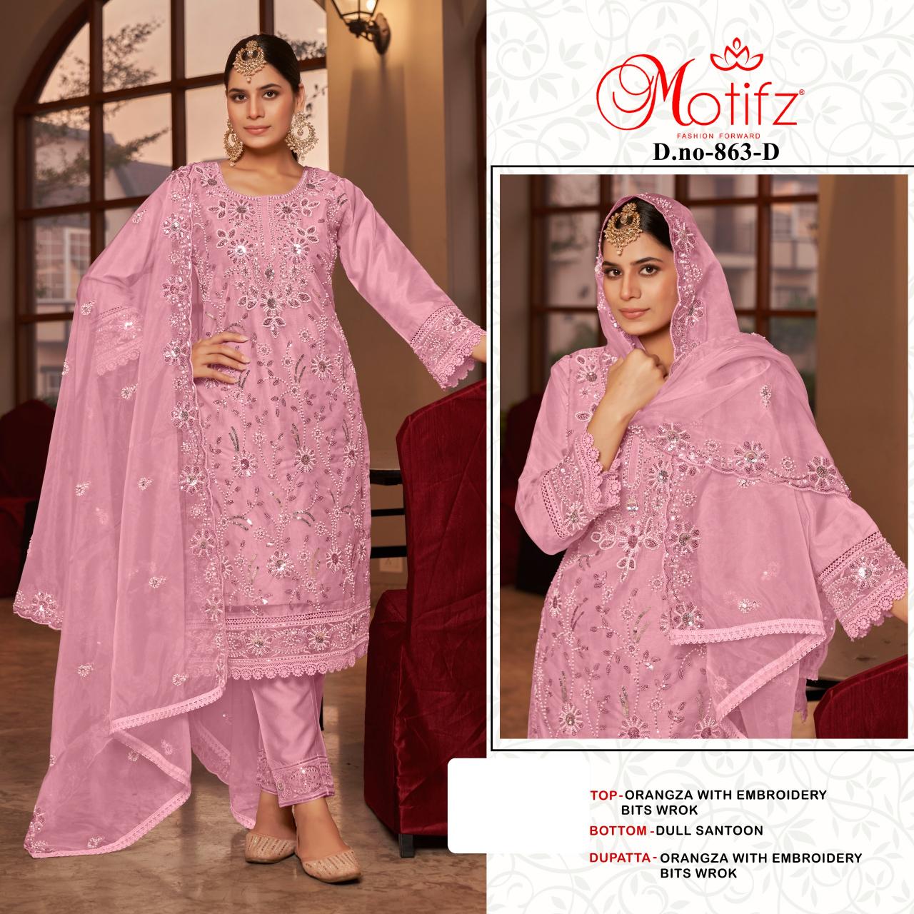 Motifz 863 Catalog pakistani suits in textiledeals