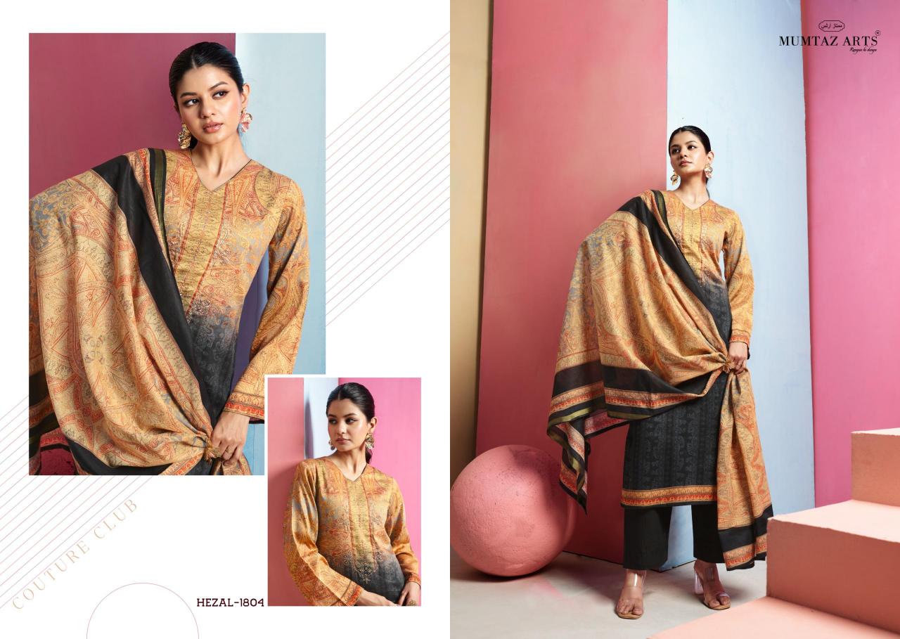 Mumtaz Hezal Catalog Jam Satin Digital Printed chickpet bangalore wholesale dress materials