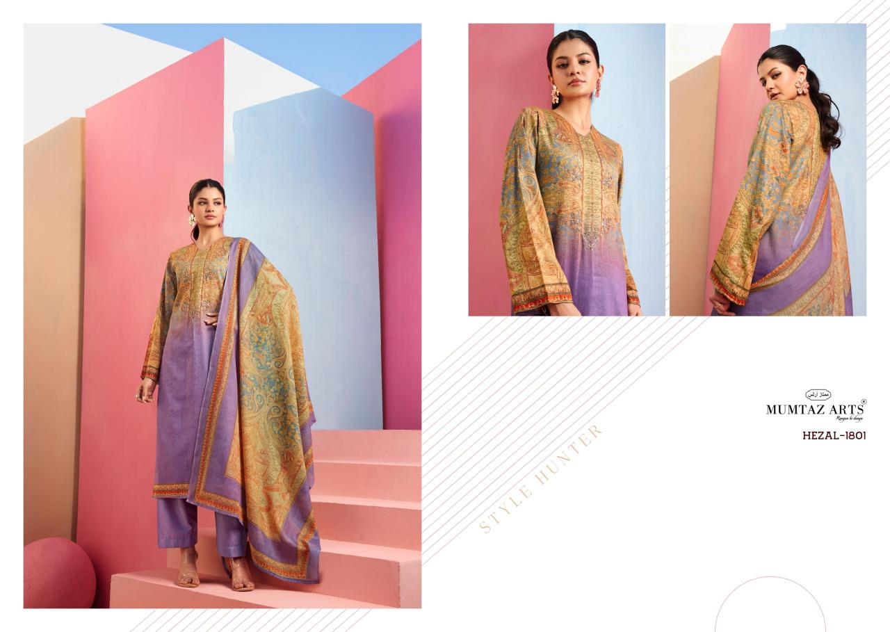 Mumtaz Hezal Catalog Jam Satin Digital Printed chickpet bangalore wholesale dress materials