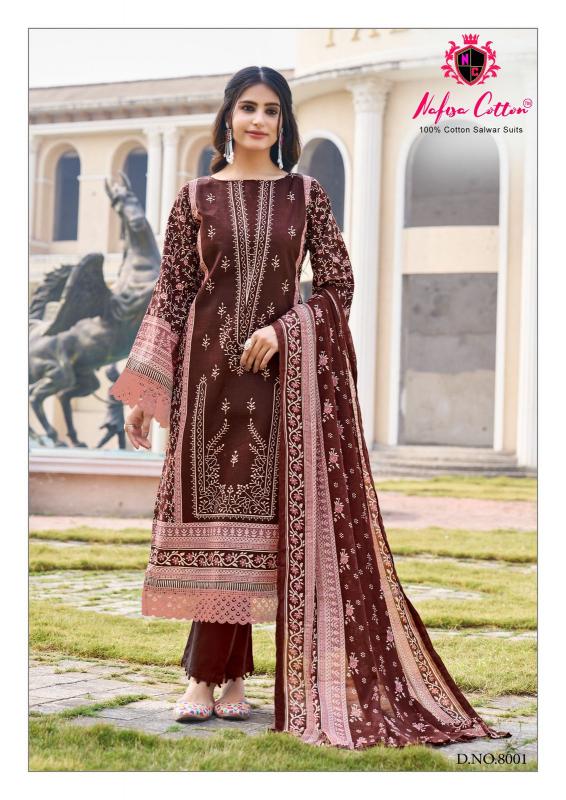 Nafisa Andaaz Vol-08 - Karachi Dress Material  - Wholesale Catalog