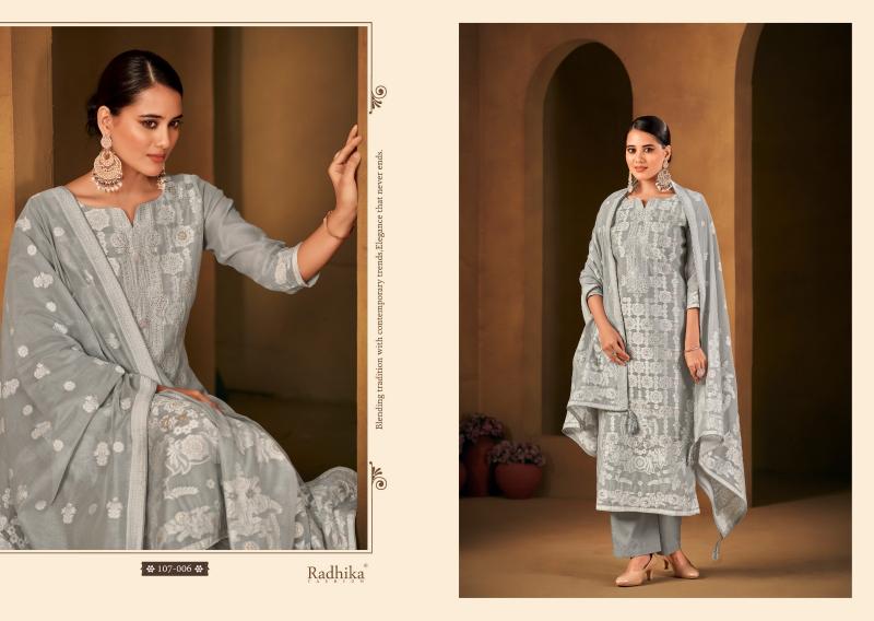 Radhika Azara Banarashi Adha Vol 3 Catalog surat dress material wholesalers in chennai