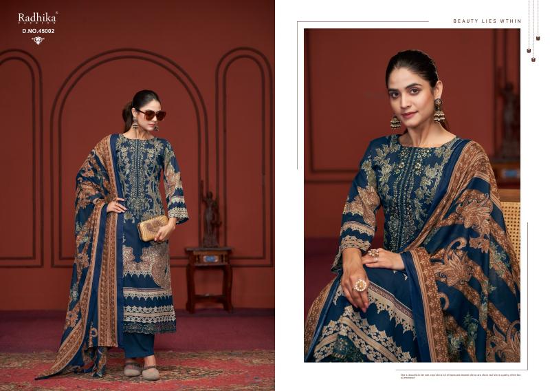 Radhika Azara Nushrat Catalog jash cotton dress material wholesale