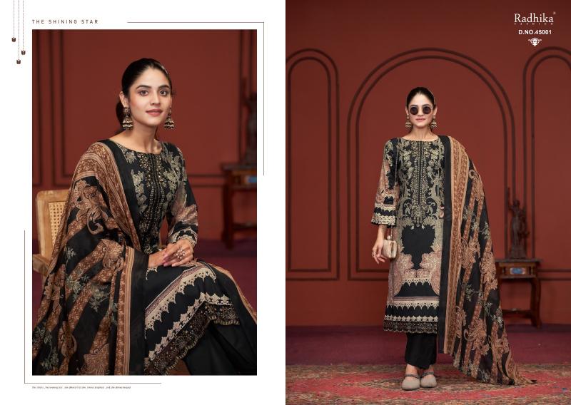 Radhika Azara Nushrat Catalog jash cotton dress material wholesale