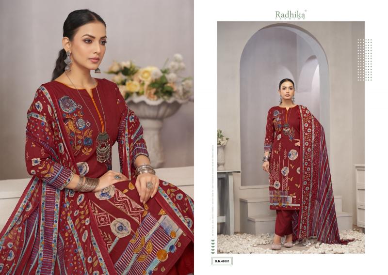 Radhika Azara Shajiya Catalog pakistani lawn cotton dress material wholesale surat