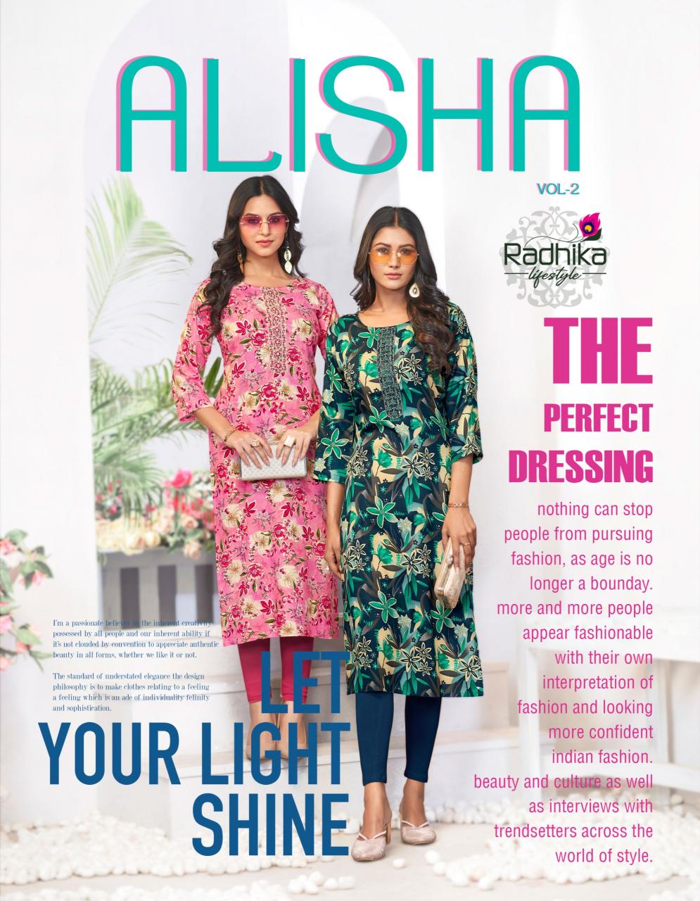 Radhika LifeStyle Alisha Vol 2 Catalog wholesale kurtis catalogue with price