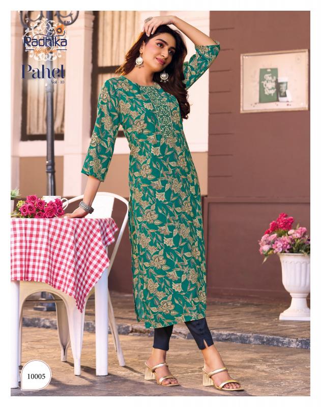 Radhika Lifestyle Pahel Vol 10 catalog girls in kurti catalogue png file with white background