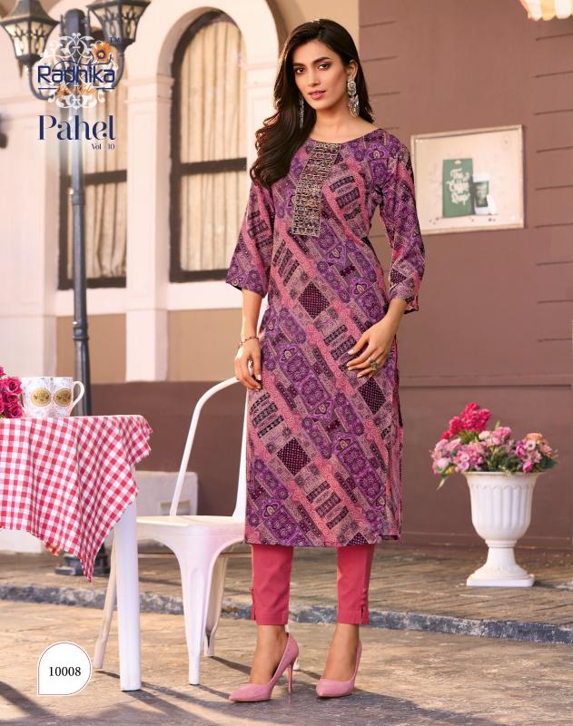 Radhika Lifestyle Pahel Vol 10 catalog girls in kurti catalogue png file with white background