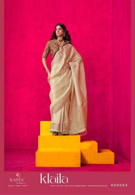 Rajtex Klaila Catalog Zari Tissue Handloom Silk fancy designer sarees online shopping india