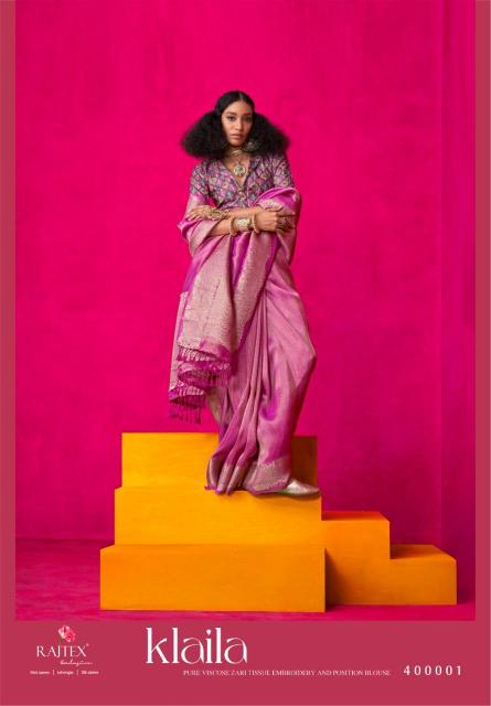 Rajtex Klaila Catalog Zari Tissue Handloom Silk fancy designer sarees online shopping india