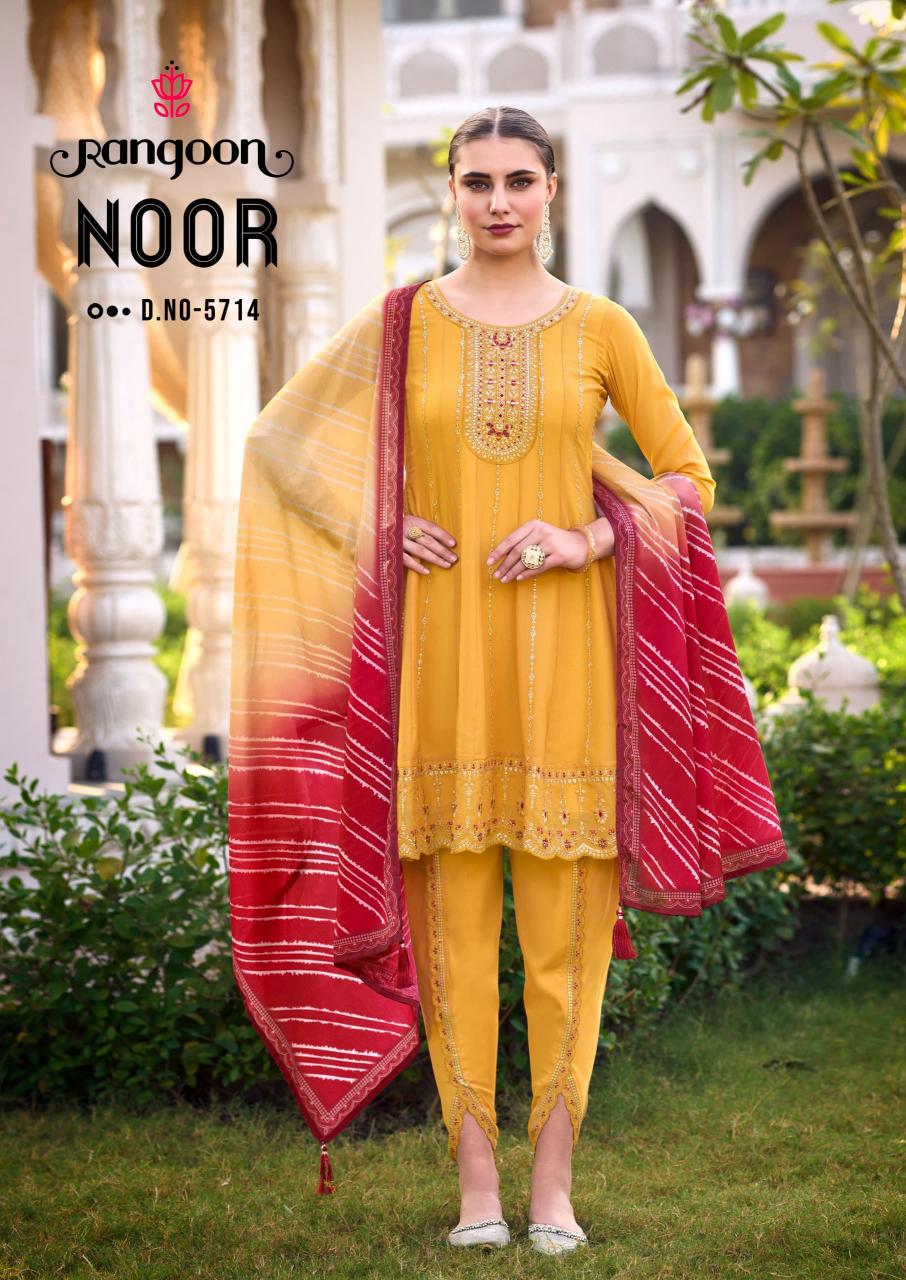 Rangoon Noor Catalog Georgette Khatli Handwork wholesale kurti manufacturers in jaipur