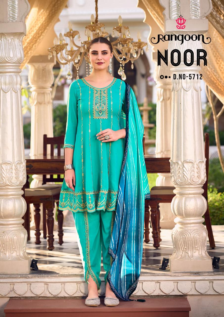 Rangoon Noor Catalog Georgette Khatli Handwork wholesale kurti manufacturers in jaipur