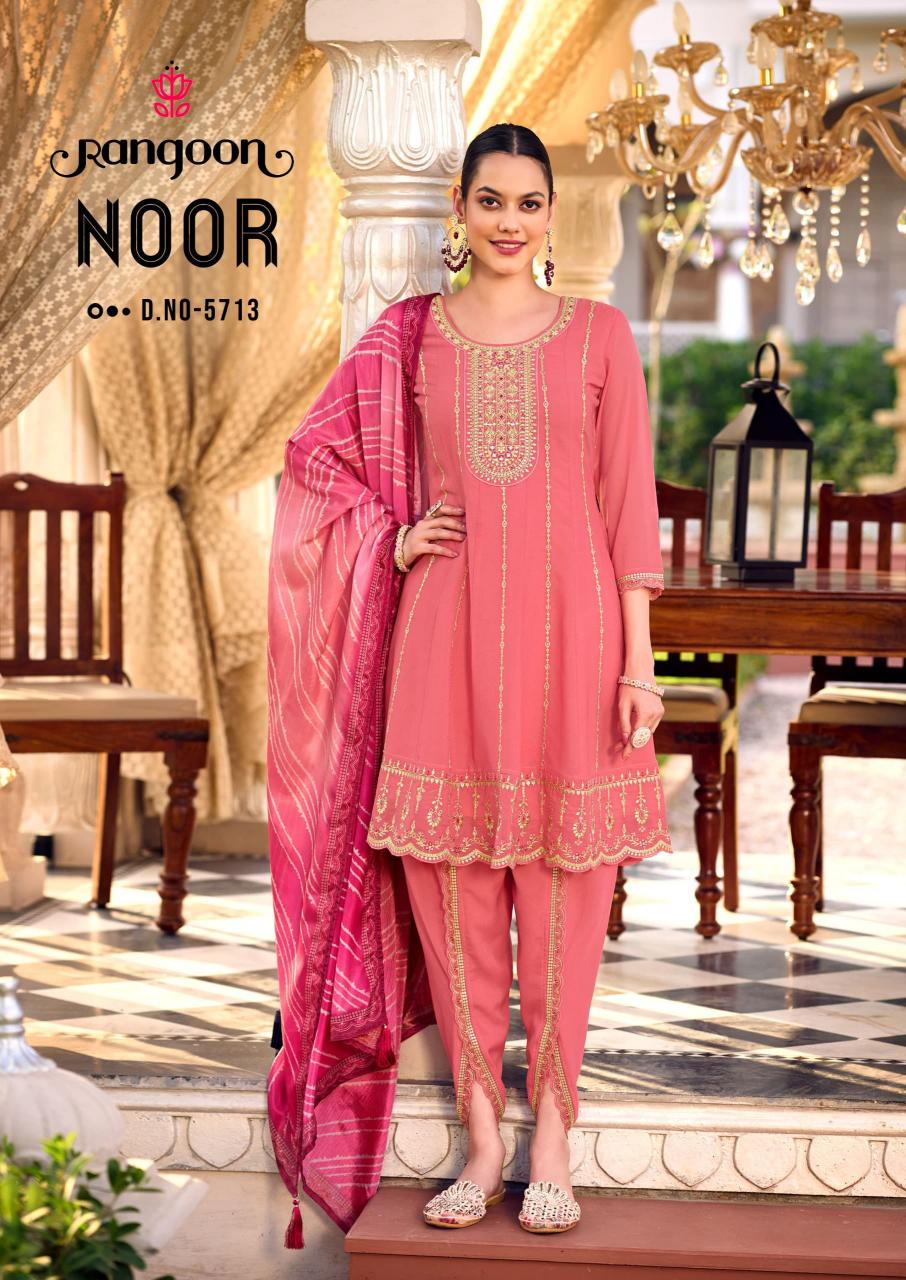 Rangoon Noor Catalog Georgette Khatli Handwork wholesale kurti manufacturers in jaipur