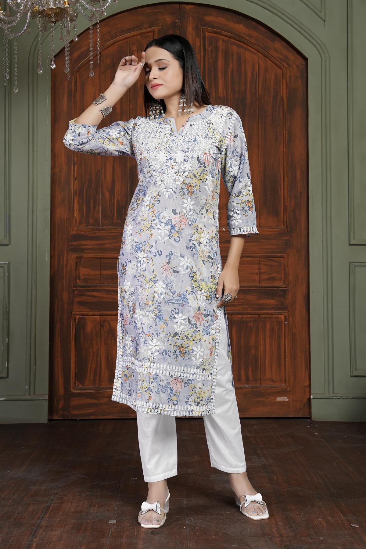 Rasili Nx Rasika Vol 2 Catalog Chikankari cotton kurti neck designs catalogue