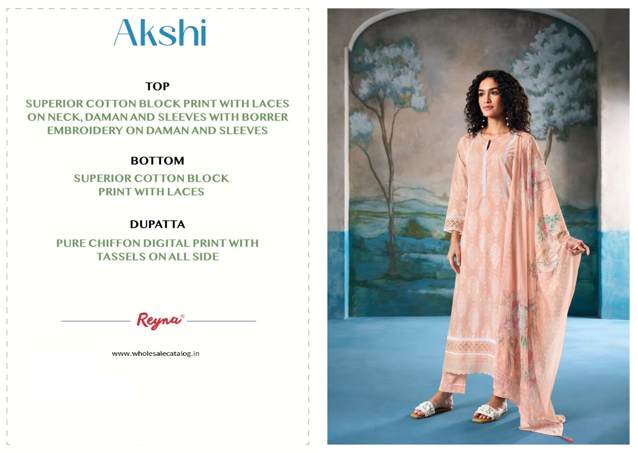 Reyna Presents Akshi Party Wear Unstitched Suits  
